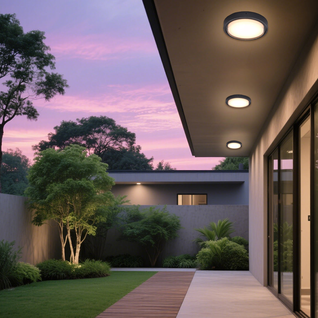Outdoor Black Wall Lights Waterproof Minimalist Style