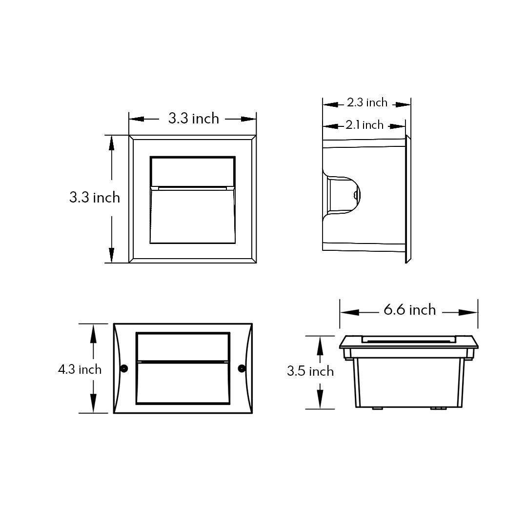 Embedded LED Step Lights Outdoor Minimalist
