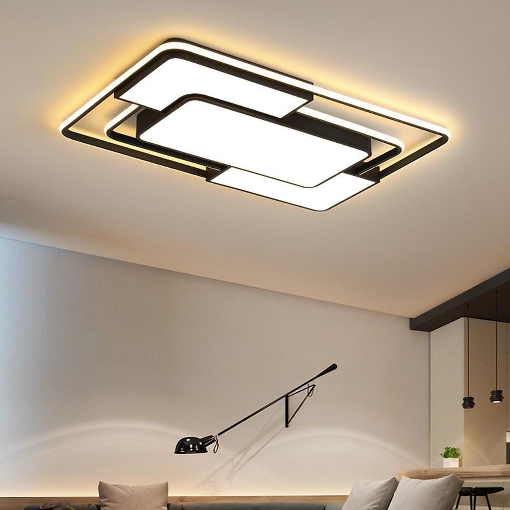 Flush Mount Square Light LED Geometric Overlapping Light