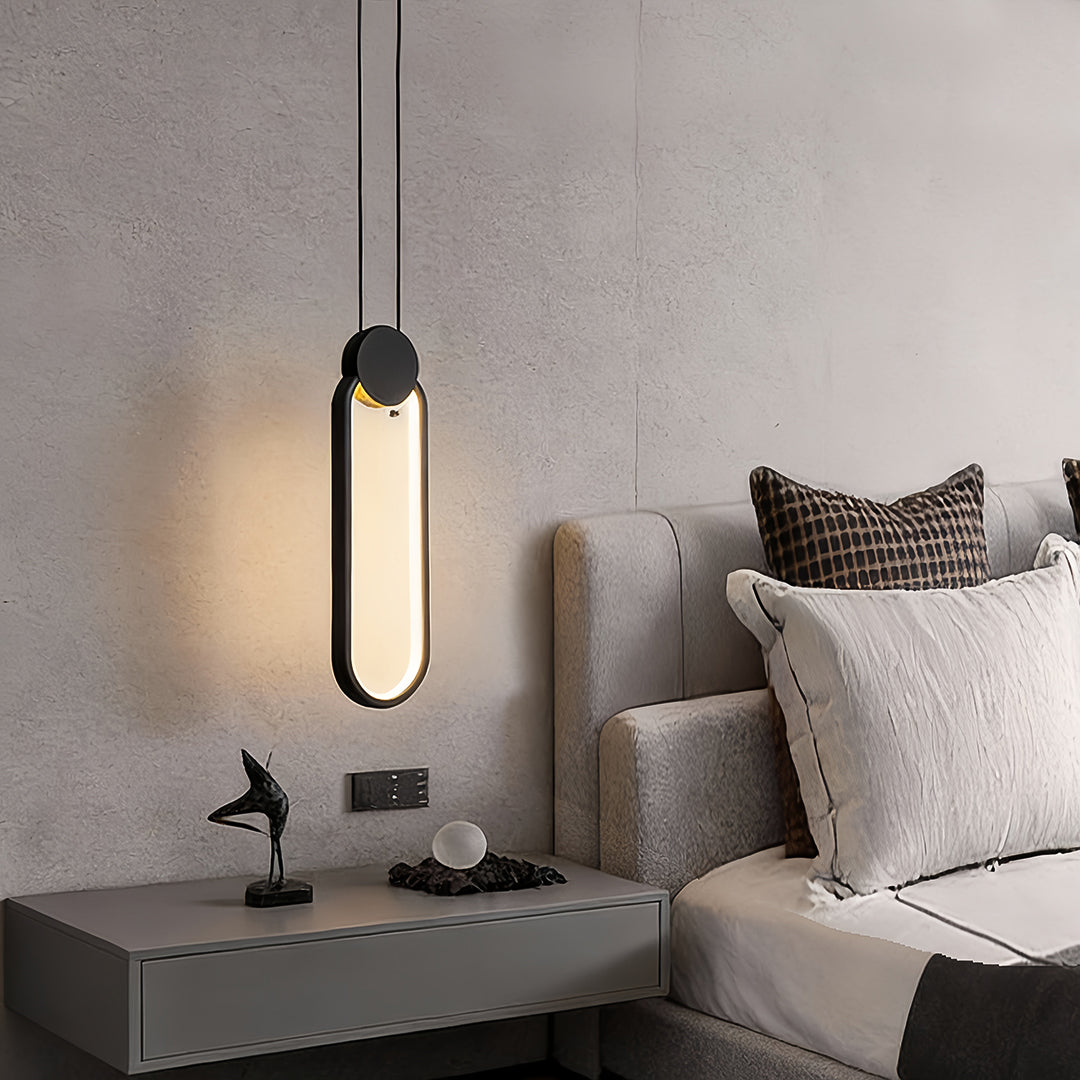 Black Geometric Pendant Light LED Modern Ceiling Light
