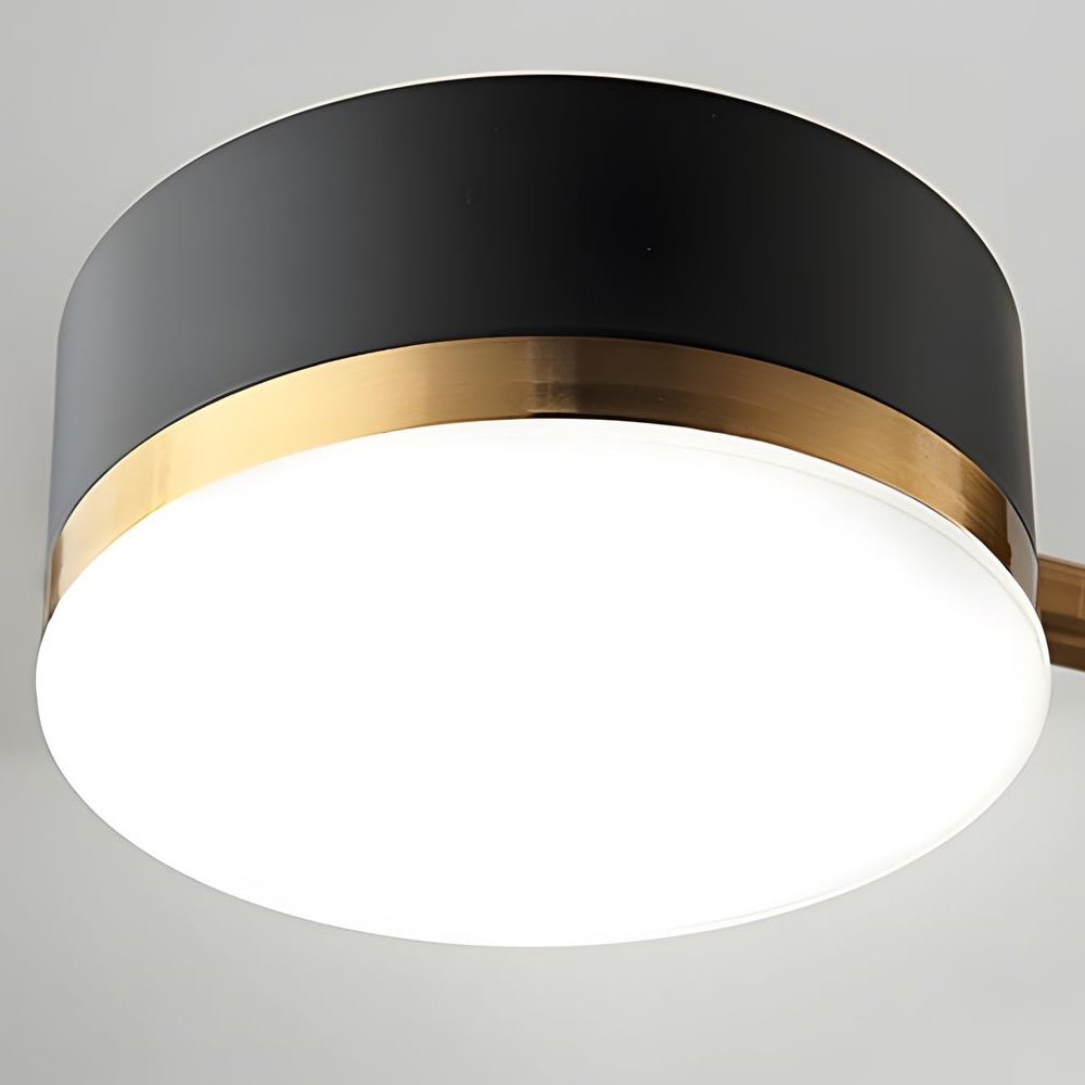 Black and Gold Sputnik Ceiling Light Geometric Radial Light