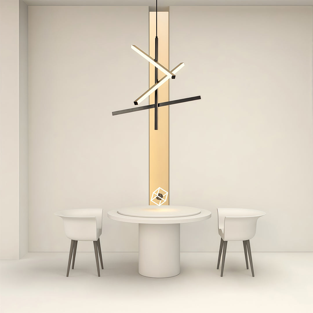 Iron Linear Chandelier Nordic Creative Adjustable Ceiling Lights