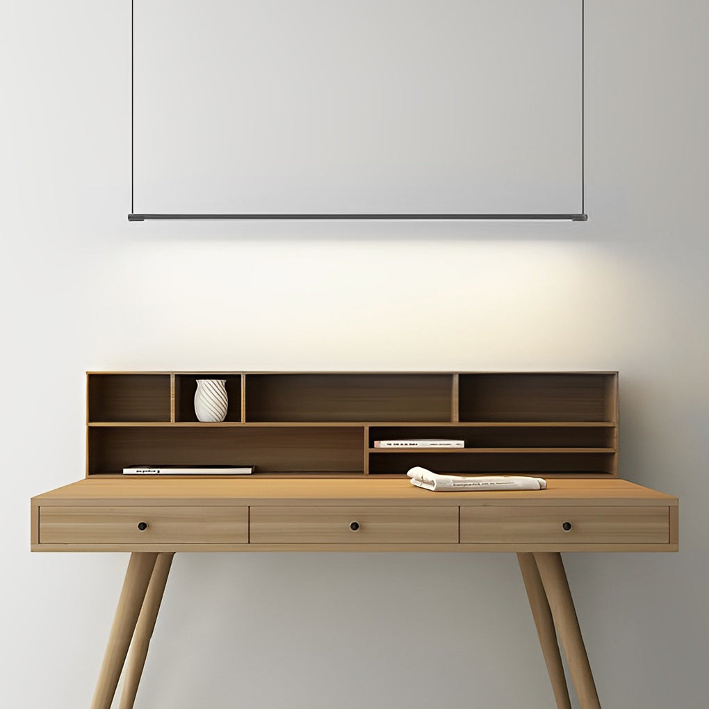 Linear Pendant Light Fixture Minimalist LED Black Ceiling Light