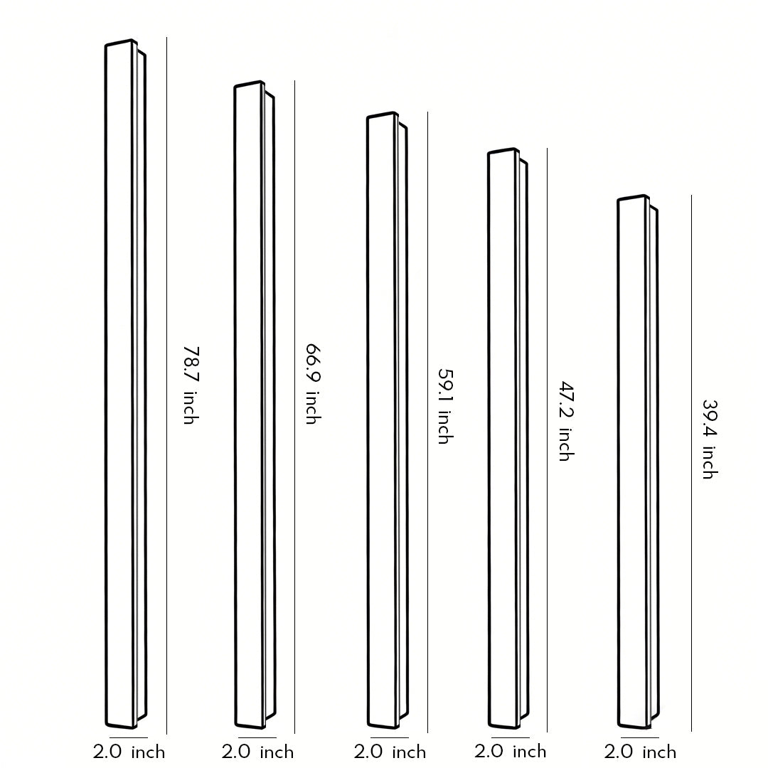 Black Linear Wall Light LED Modern Waterproof Outdoor Light
