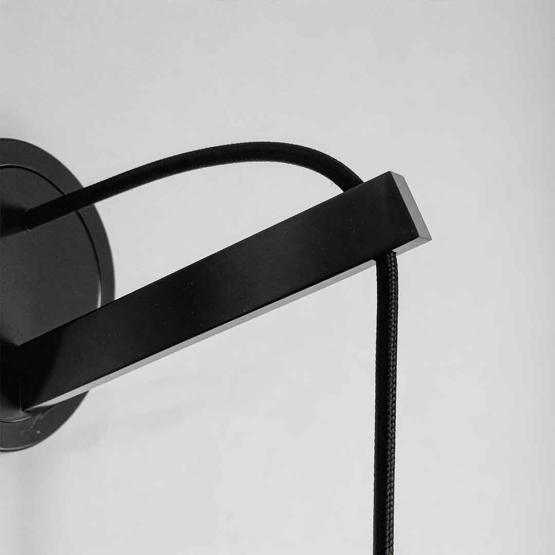 Bedside Hanging Wall Lamp Black Modern Copper Lighting
