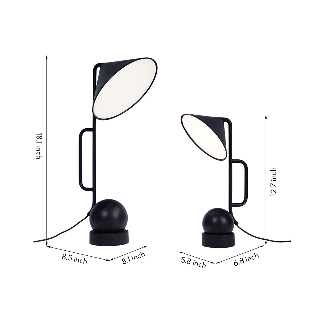 Black Metal Desk Lamp Creative LED Industrial Style Black Study Lamp