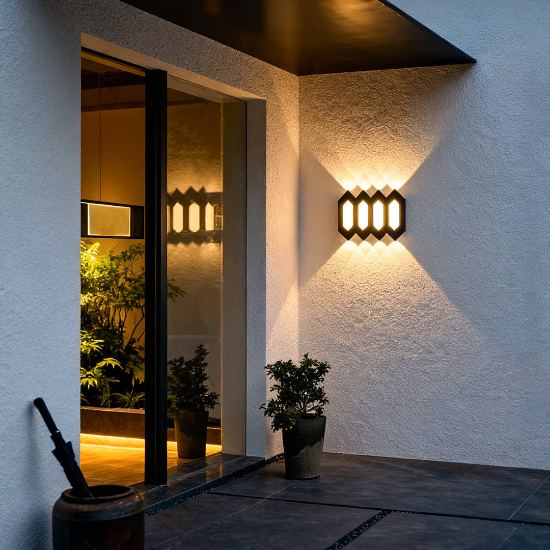 Black Outdoor Up and Down Wall Lights Nordic Style LED Light