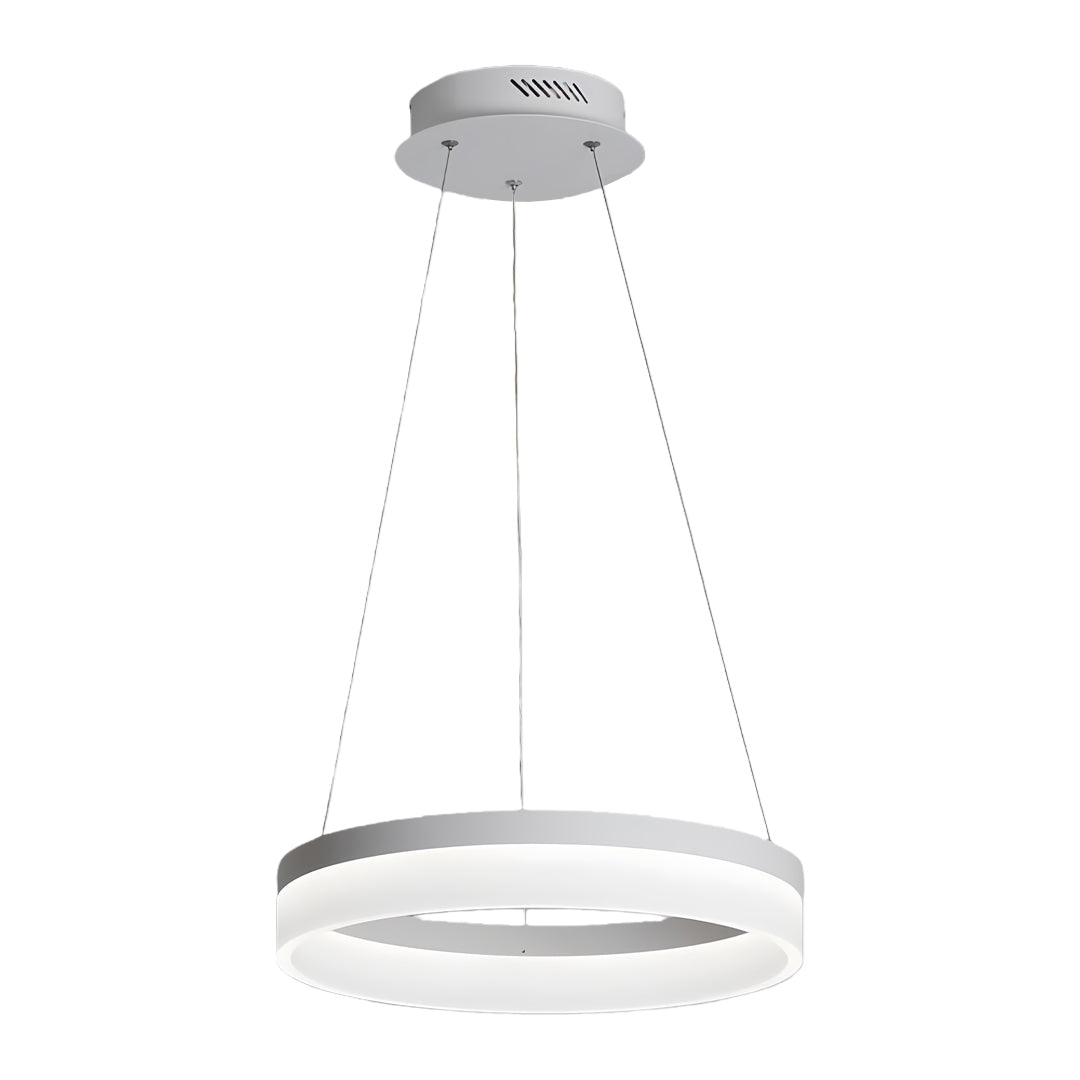 Black Ring Pendant Light Modern Aluminum LED Ceiling Light