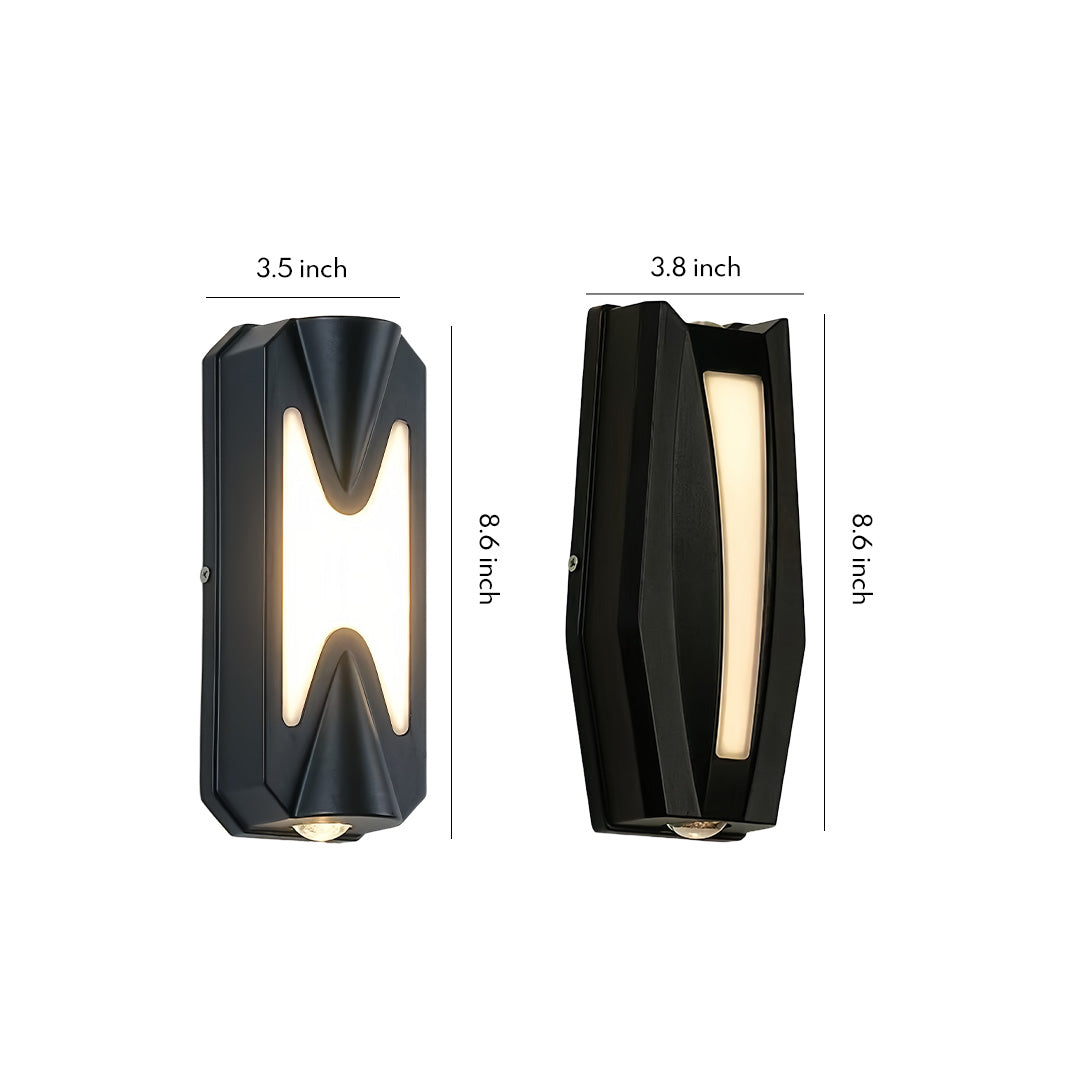 Up Down Outdoor Wall Light Geometric Minimalist Lamp