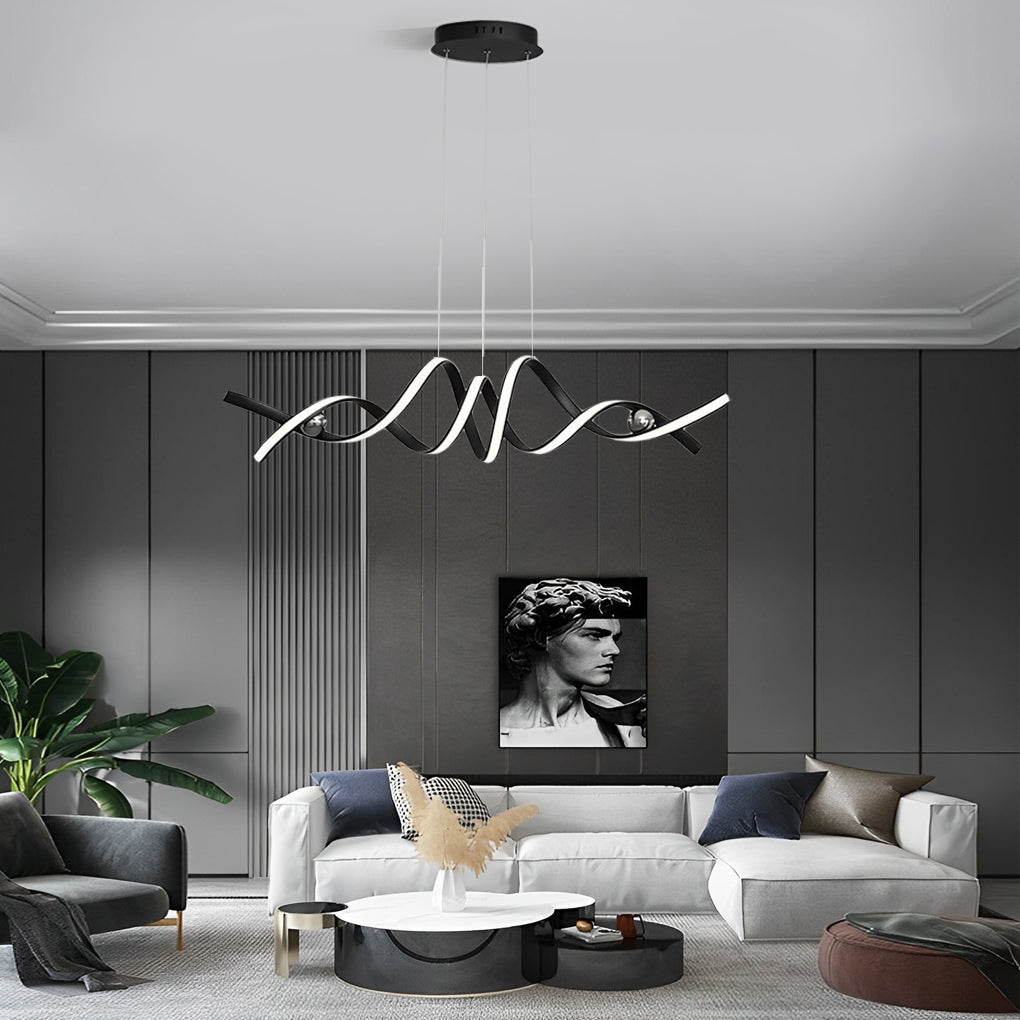 Spiral Ceiling Light Modern Creative LED Metal Chandelier