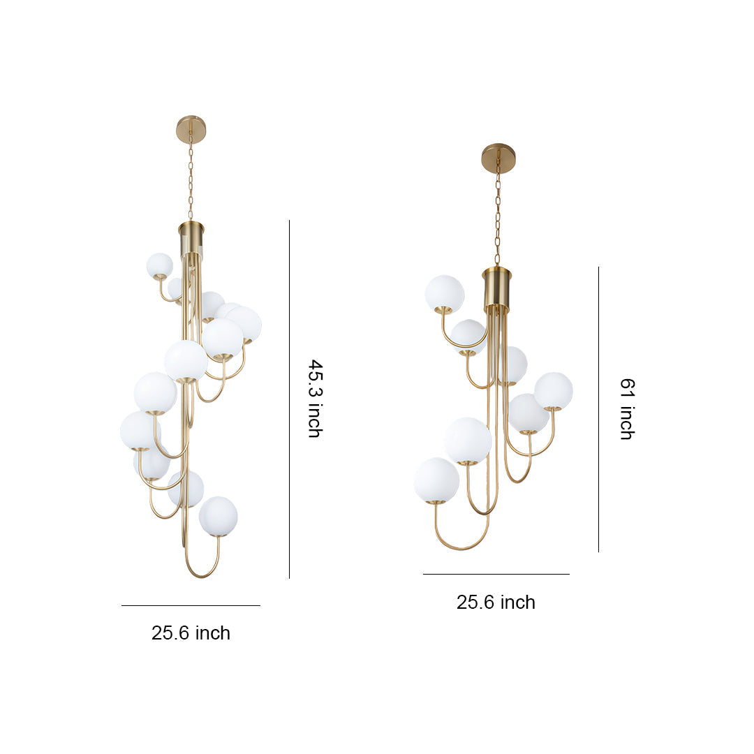 Spiral Globe Chandelier French Elegant Globe Ceiling Lights