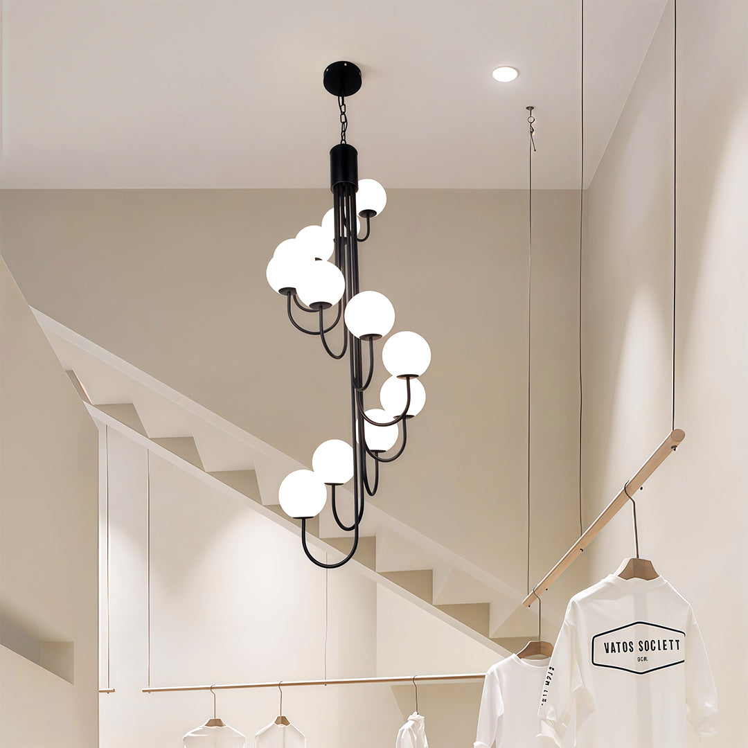 Spiral Globe Chandelier French Elegant Globe Ceiling Lights