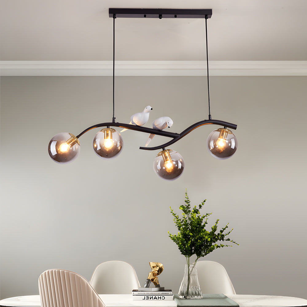 Tree Branch Pendant Light Farmhouse Bird Ceiling Light