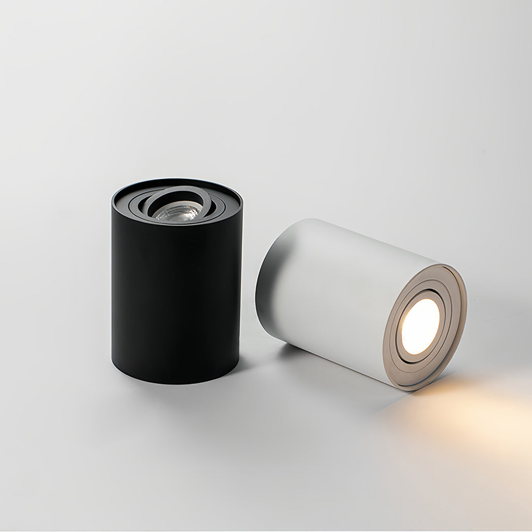 Surface Mounted Downlight Modern Cylindrical Black LED Ceiling Light