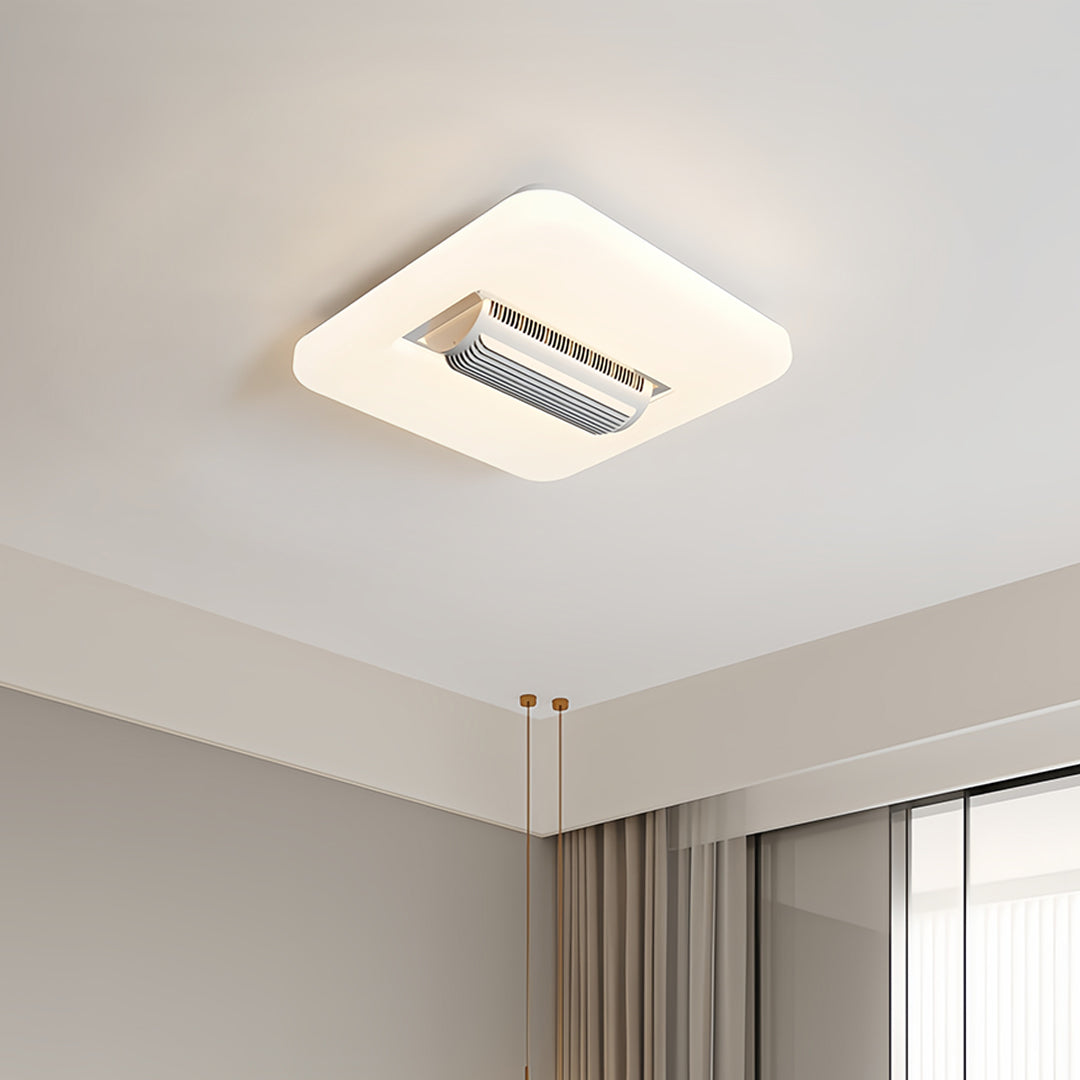 Bladeless Ceiling Fan with LED Light Quiet Minimalist Ceiling Fan