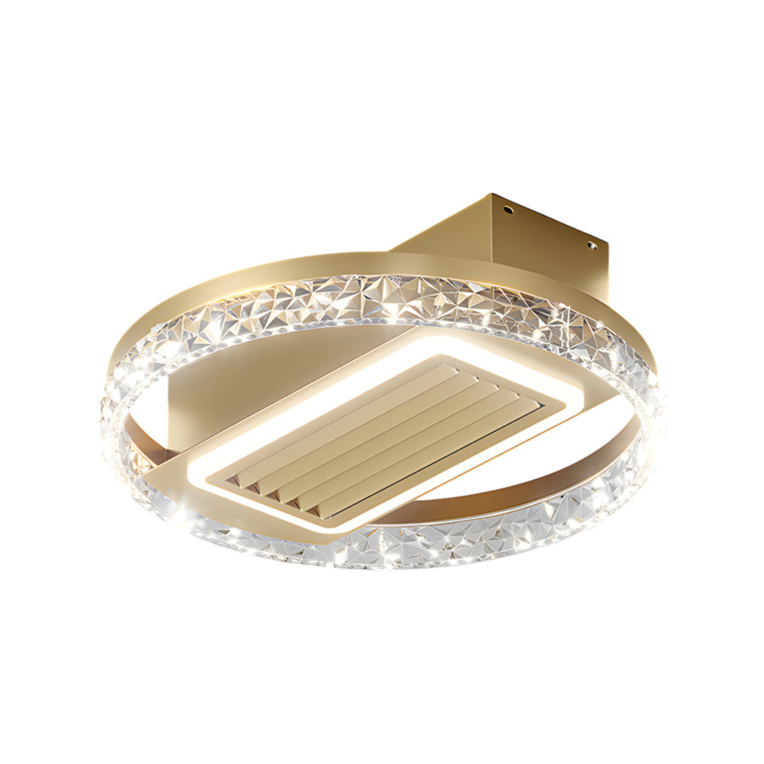 Bladeless Fan Lamp Modern Round 6‑speed Dimmable Light