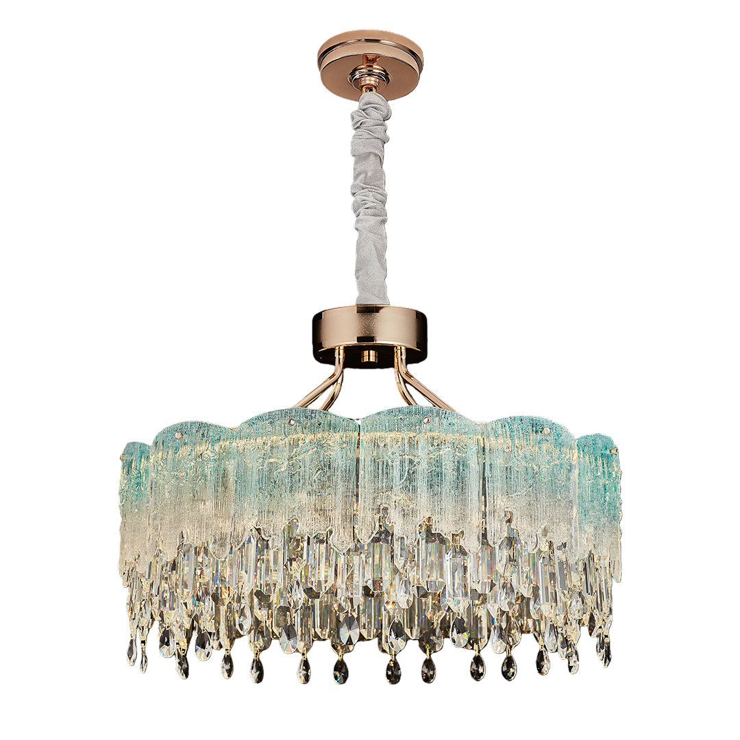 Glass Fringe Chandeliers French Luxury Crystal Ceiling Light