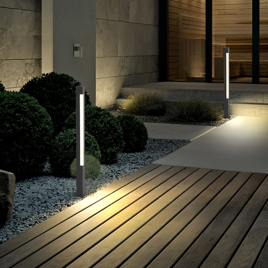 Bollard Landscape Lighting Outdoor Waterproof Modern Square Light