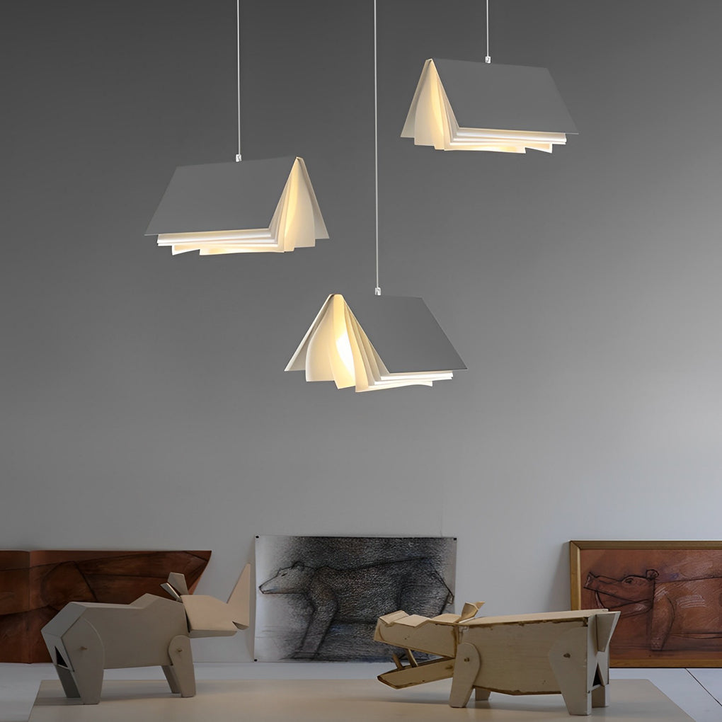 Book Pendant Light Modern Folder Creative Ceiling Light