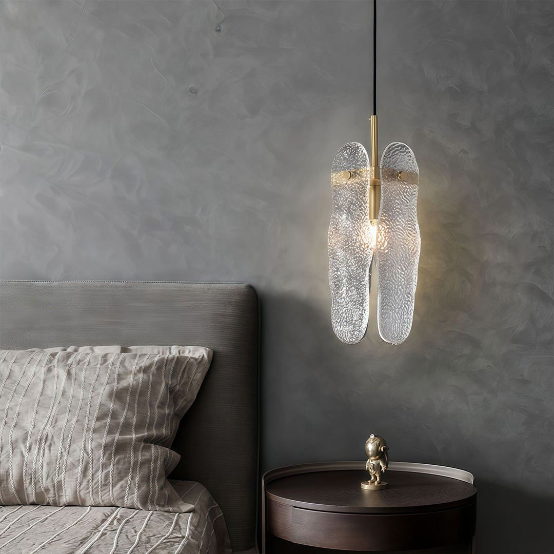 Brass Glass Pendant Light Luxury Adjustable Art Ceiling Lights