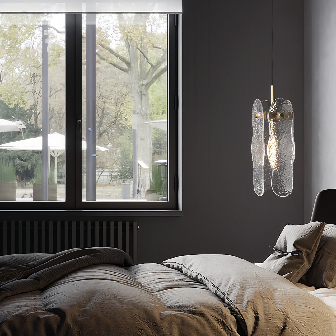 Brass Glass Pendant Light Luxury Adjustable Art Ceiling Lights