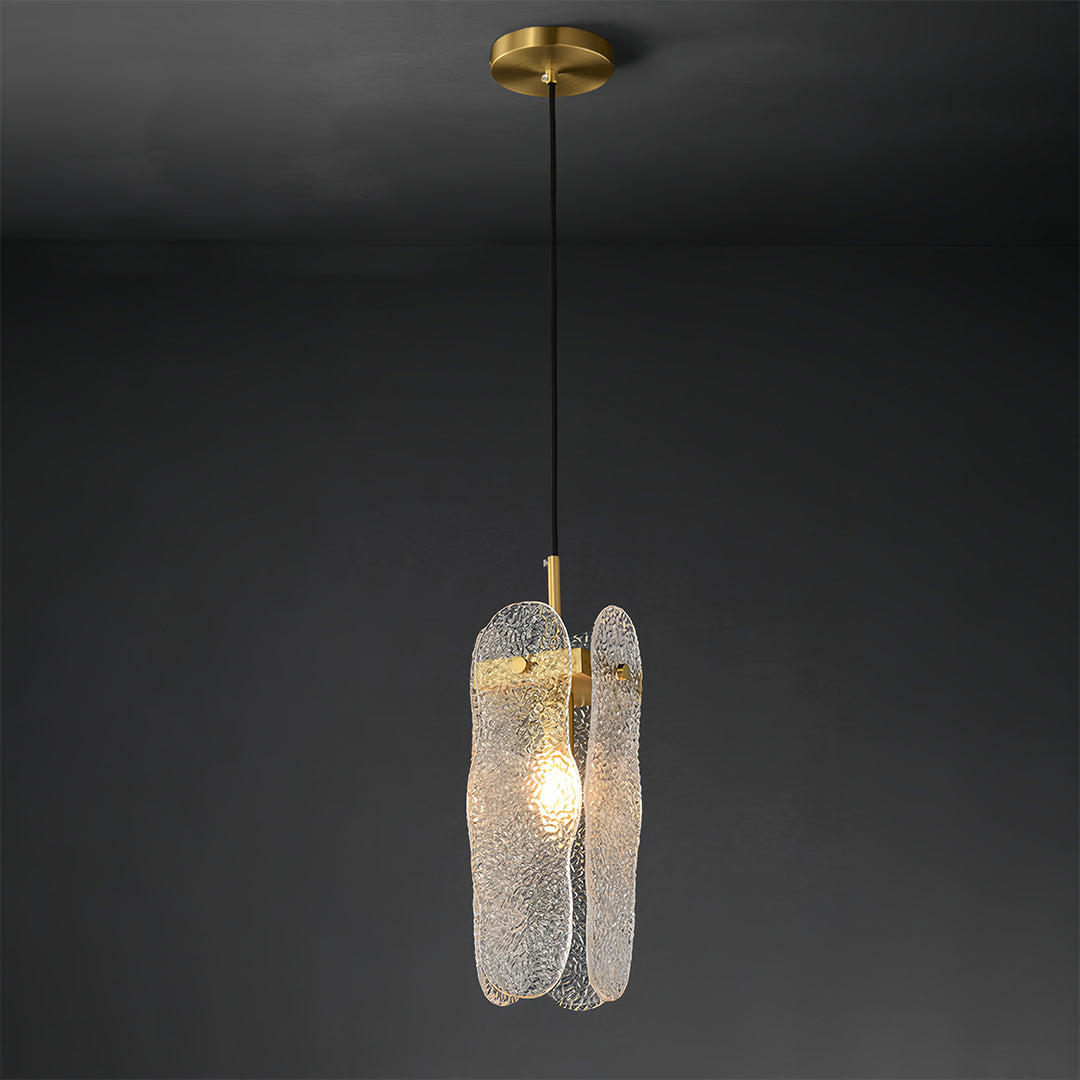 Brass Glass Pendant Light Luxury Adjustable Art Ceiling Lights