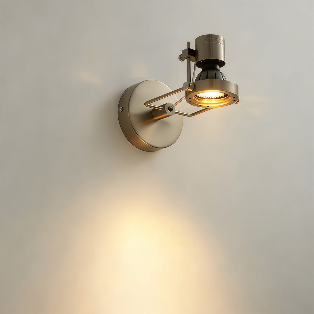 Industrial Wall Lights Silver Die-Cast Aluminum Metal Lamp