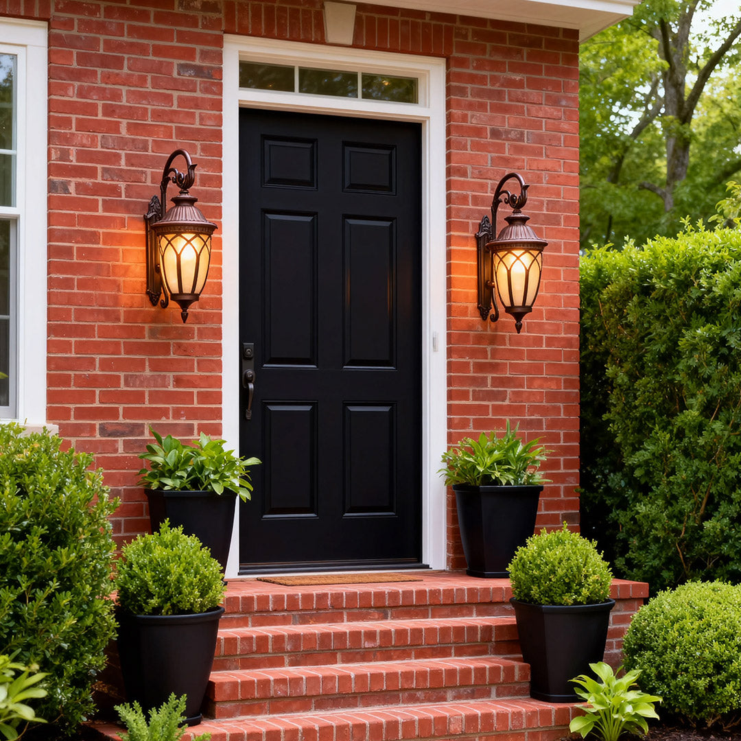 Wall Lights Outdoor Retro Waterproof Aluminum Traditional Lamp