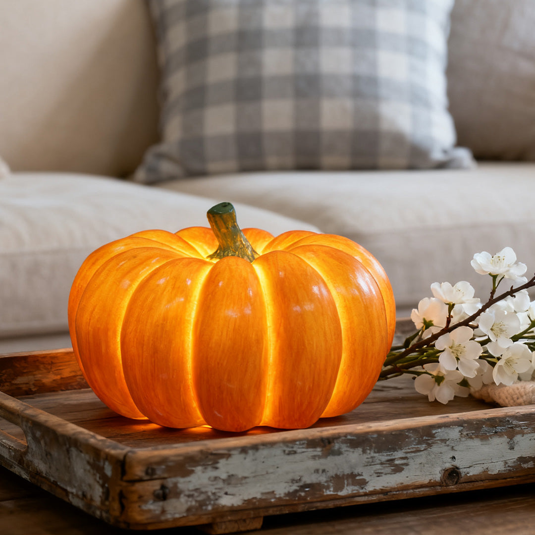 Halloween Pumpkin Light Waterproof Ambience Resin Lamp