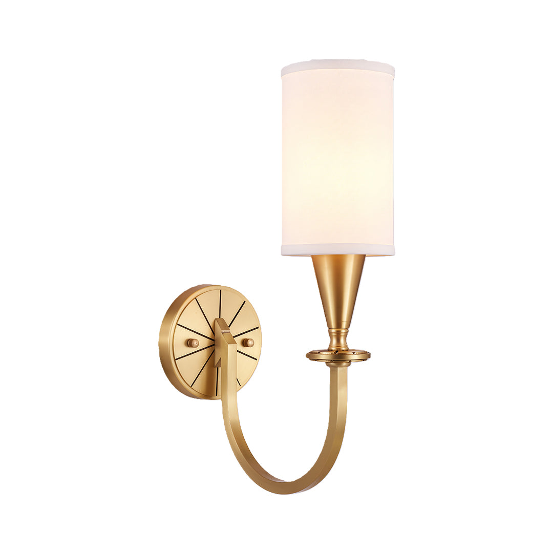 Copper Wall Lights American Creative Fabric Lampshade Lamp