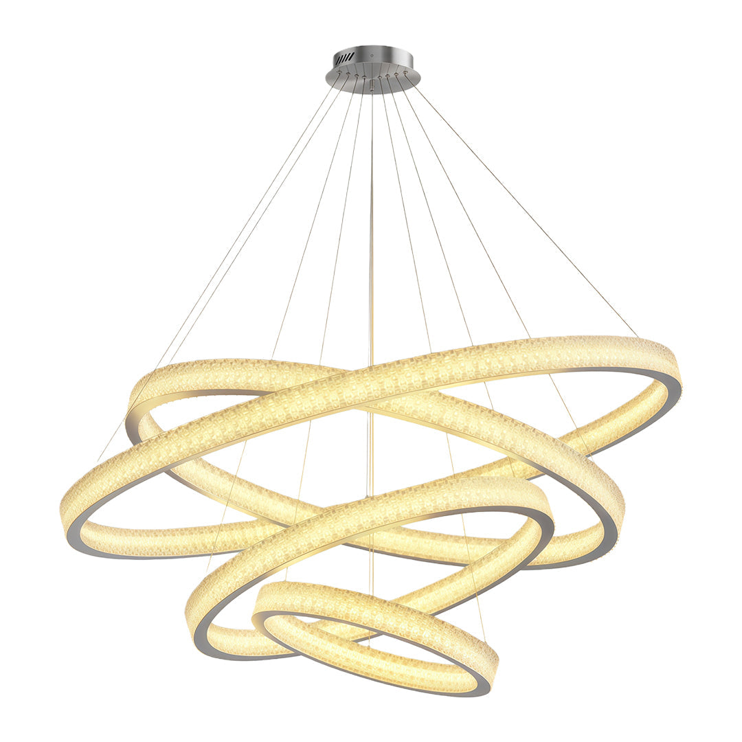 Circular Modern Chandelier Luxury Copper Ceiling Light