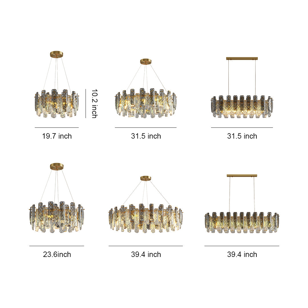 Contemporary Crystal Chandeliers LED Ceiling Light