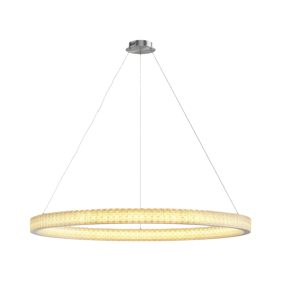 Circular Modern Chandelier Luxury Copper Ceiling Light