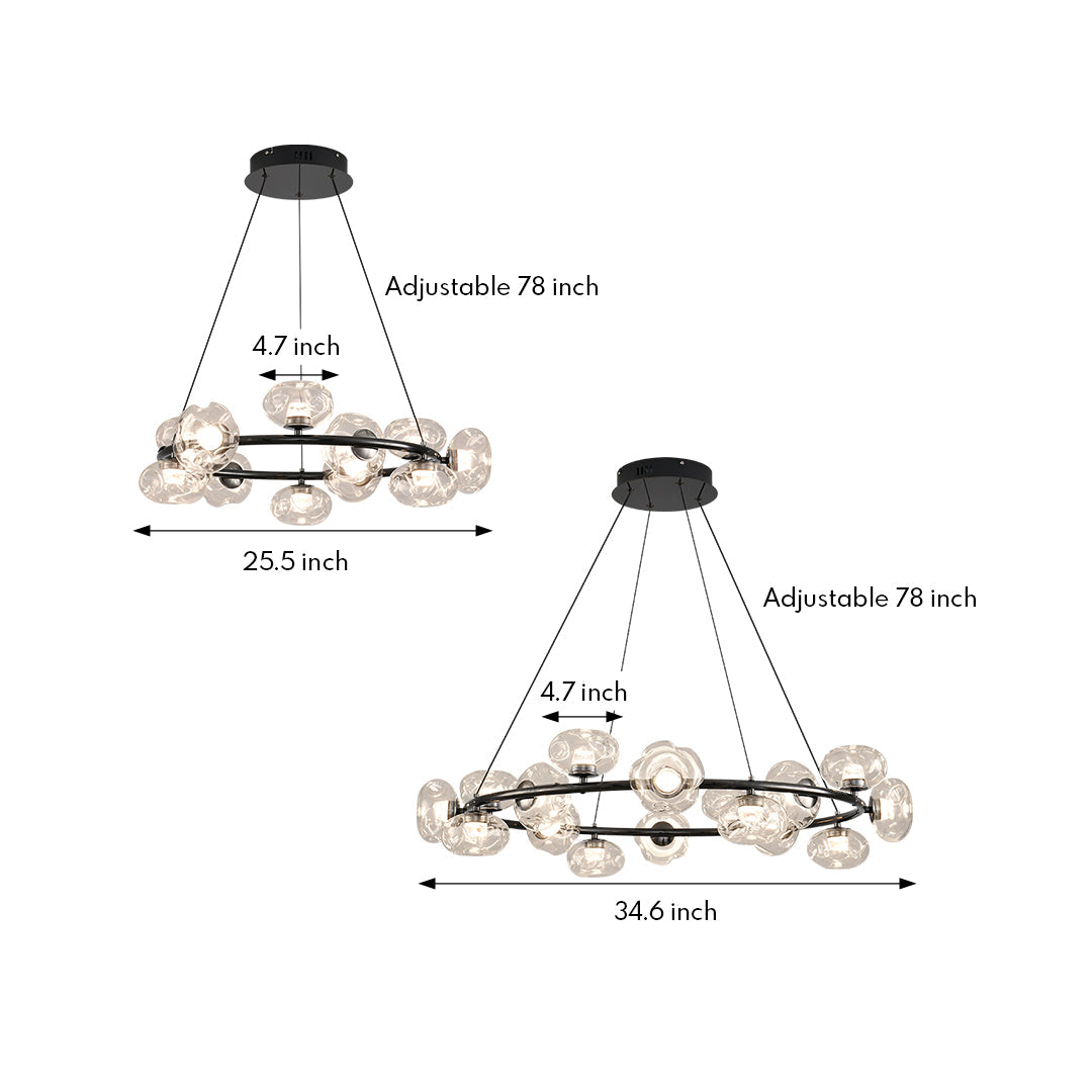 Modern LED Bubbles Chandelier Nordic Modern Ceiling Light