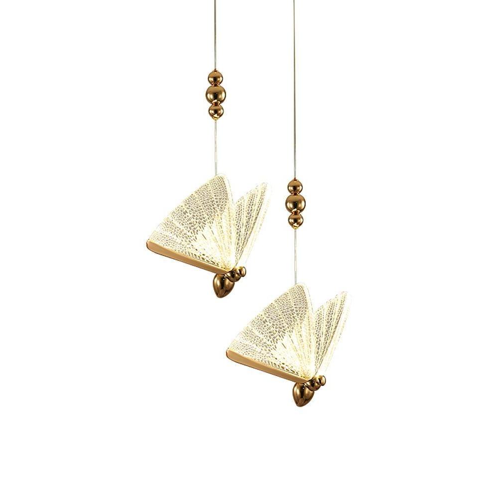 Butterfly Pendant Light Coastal Style Acrylic Ceiling Light