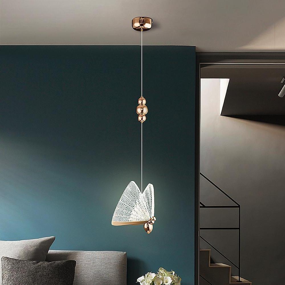 Butterfly Pendant Light Coastal Style Acrylic Ceiling Light