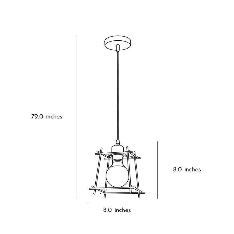 Cage Pandant Light Black Industrial Wire Lantern Ceiling Light