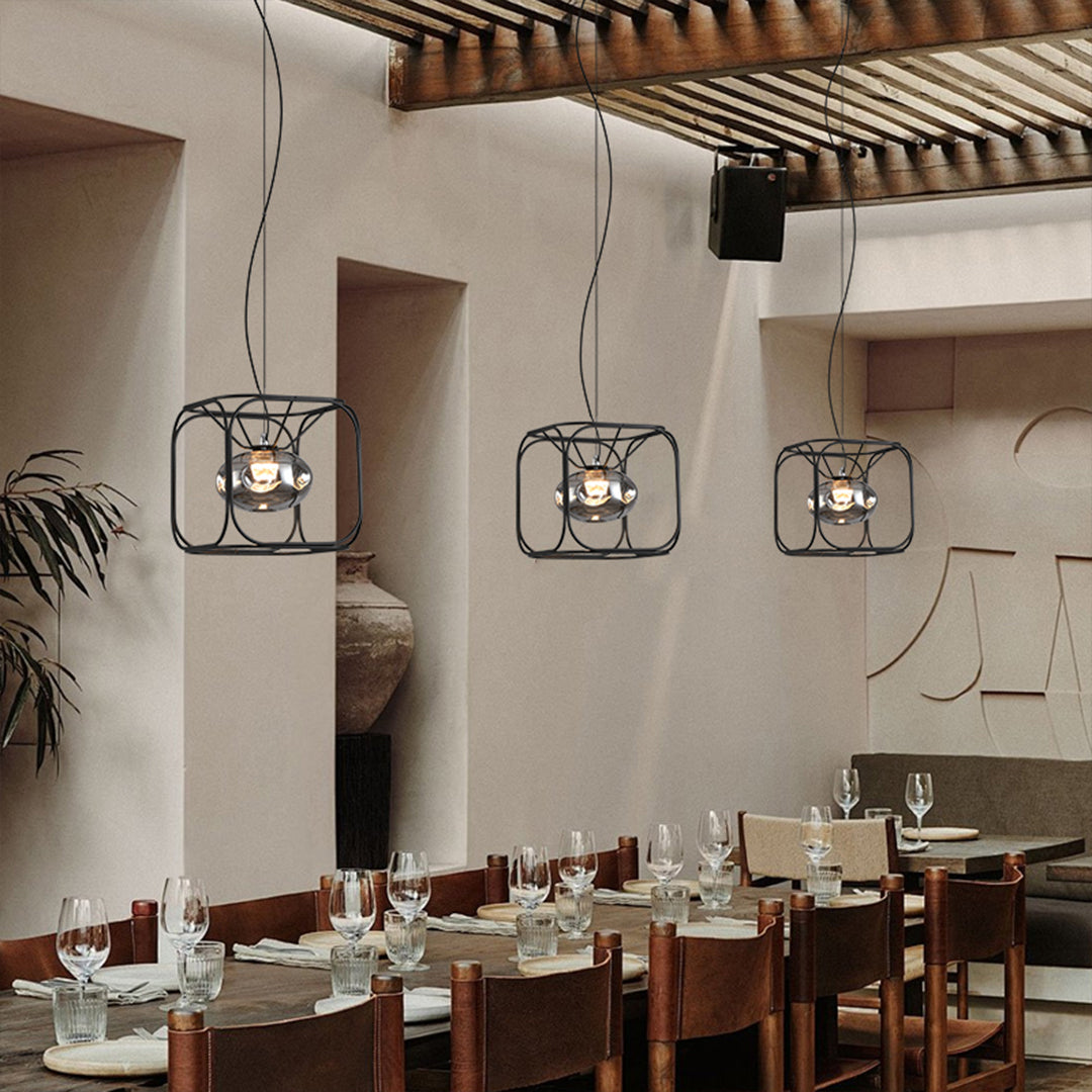 Caged Pendant Light Nordic Magic Cube LED Ceiling Light