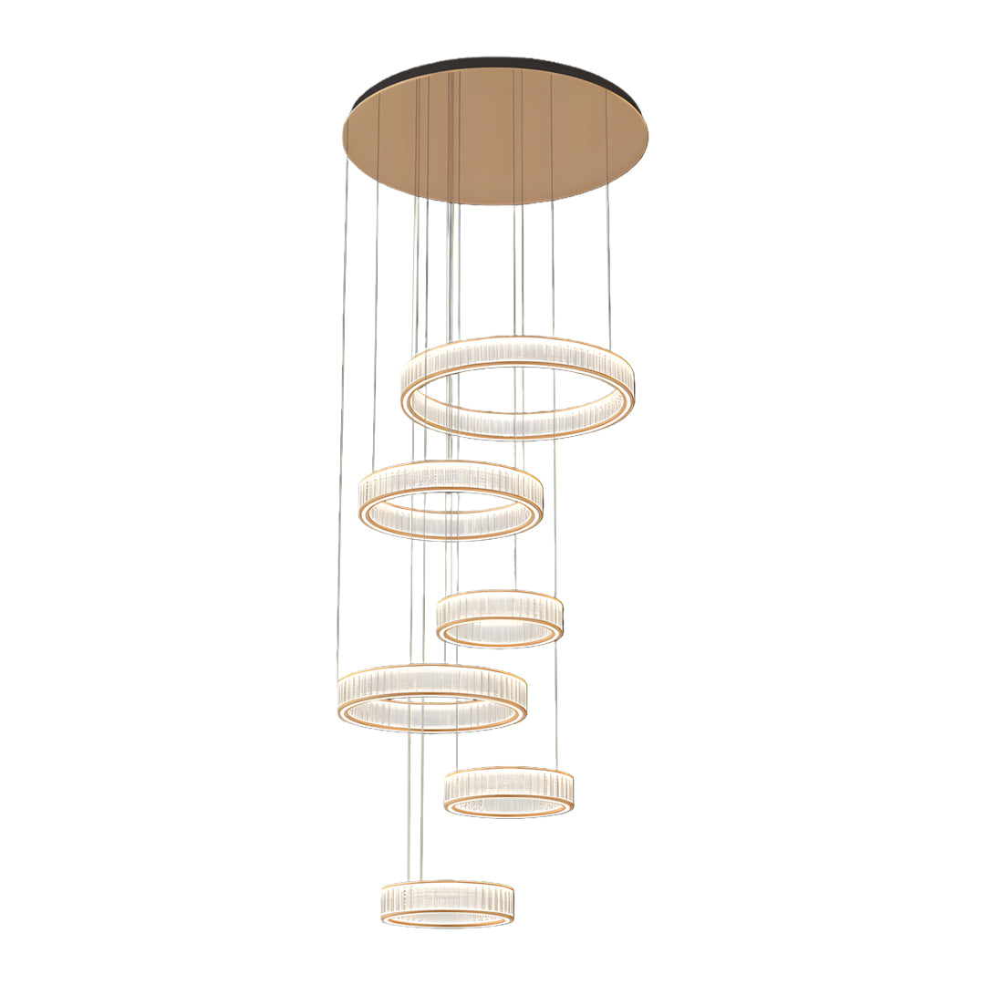 Large Crystal Chandeliers Luxury Circular Ceiling Light