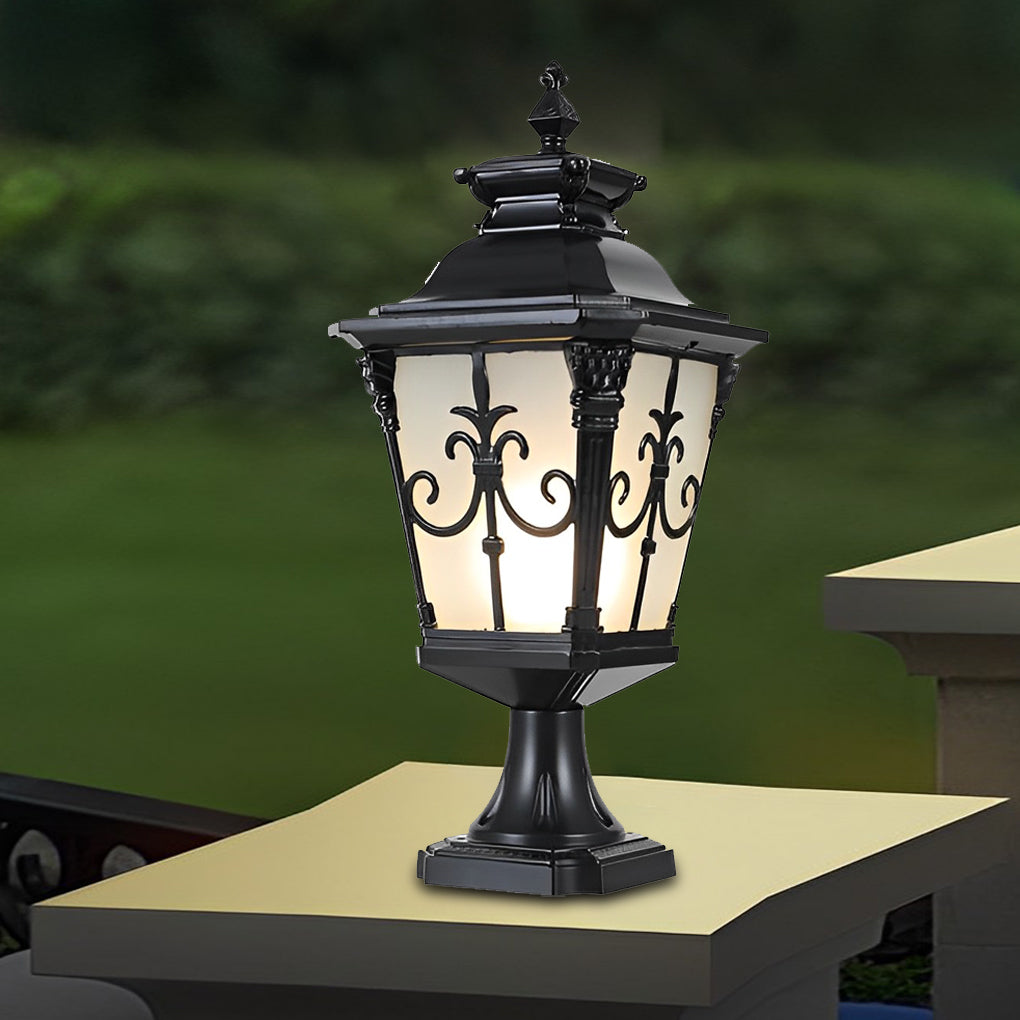 Cast Aluminum Post Light European Retro Fence Light