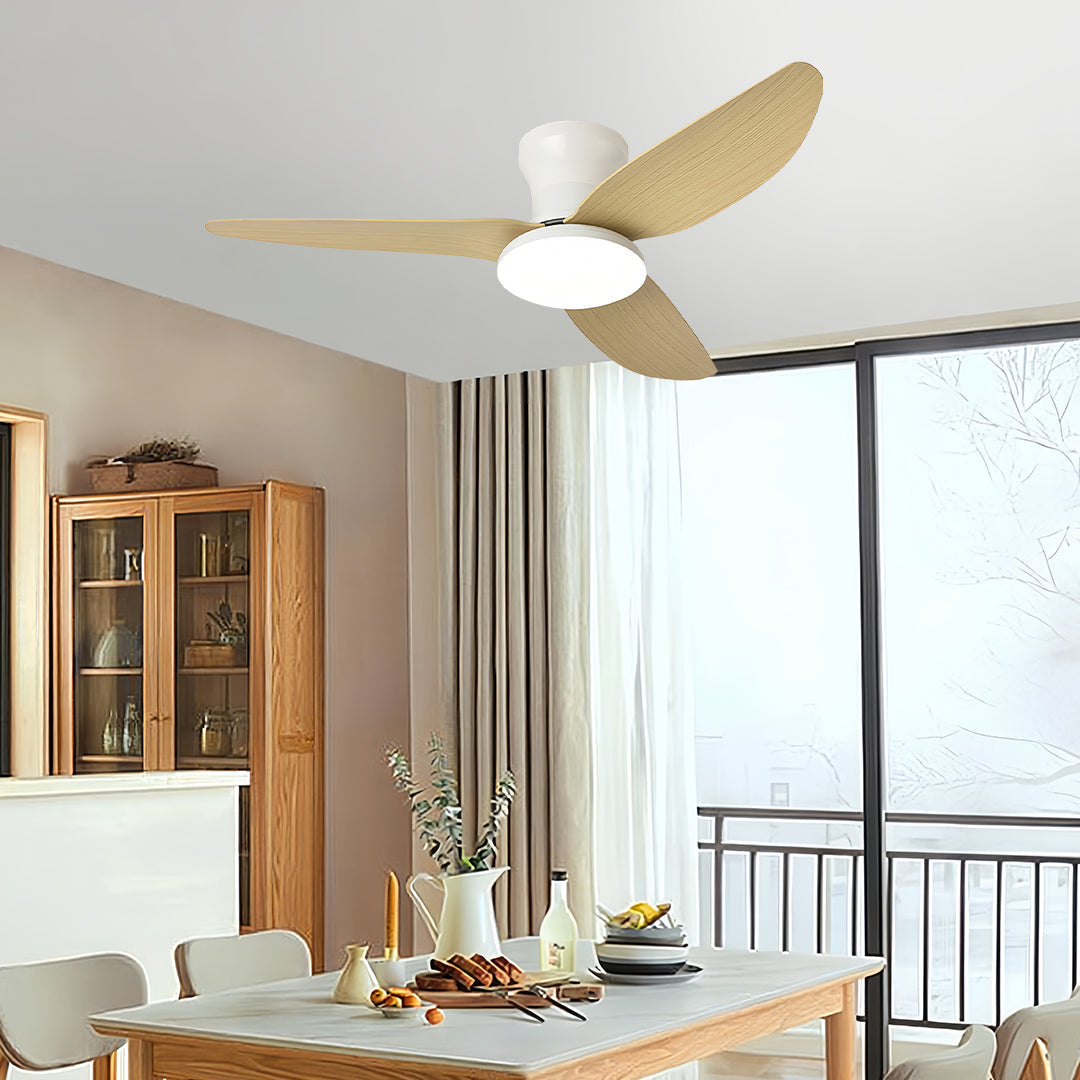 Ceiling Fan with Dimmer Light Modern Small 3-Blade and Remote Quiet
