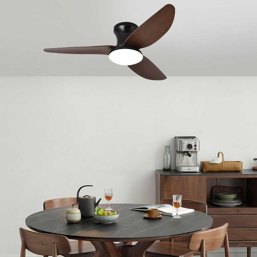 Ceiling Fan with Dimmer Light Modern Small 3-Blade and Remote Quiet