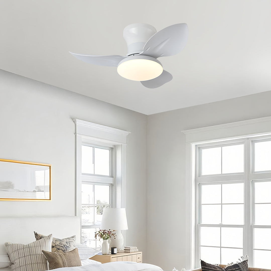 Ceiling Fan with Dimmer Light Modern Small 3-Blade and Remote Quiet