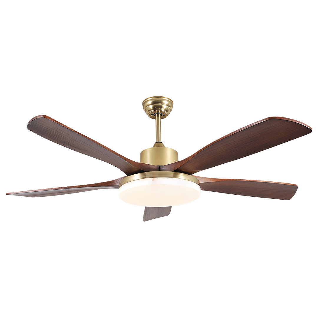 Ceiling Fan with Light Remote Control Wooden 3-Blade Lamp