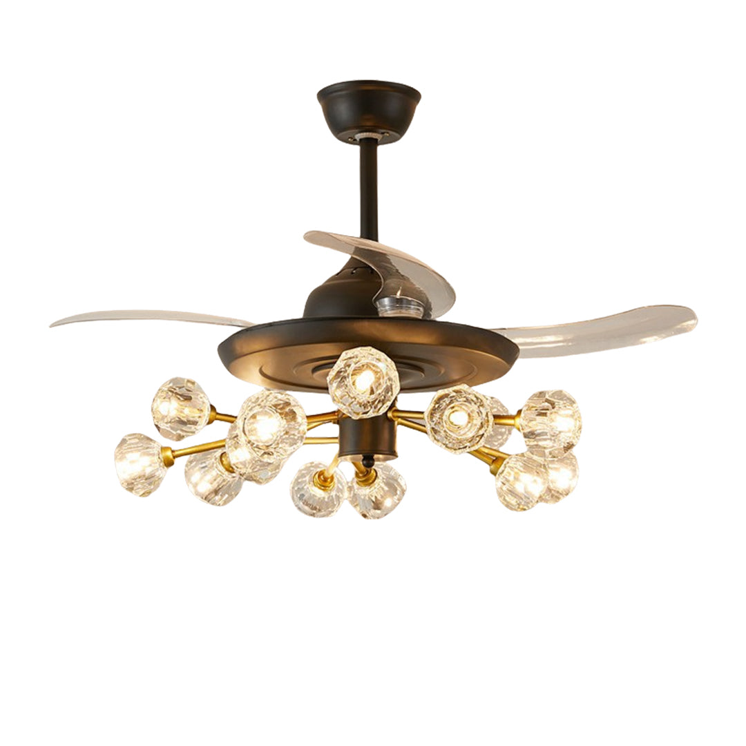 Ceiling Fan With Multiple Lights Nordic Crystal Invisible Ceiling Fan