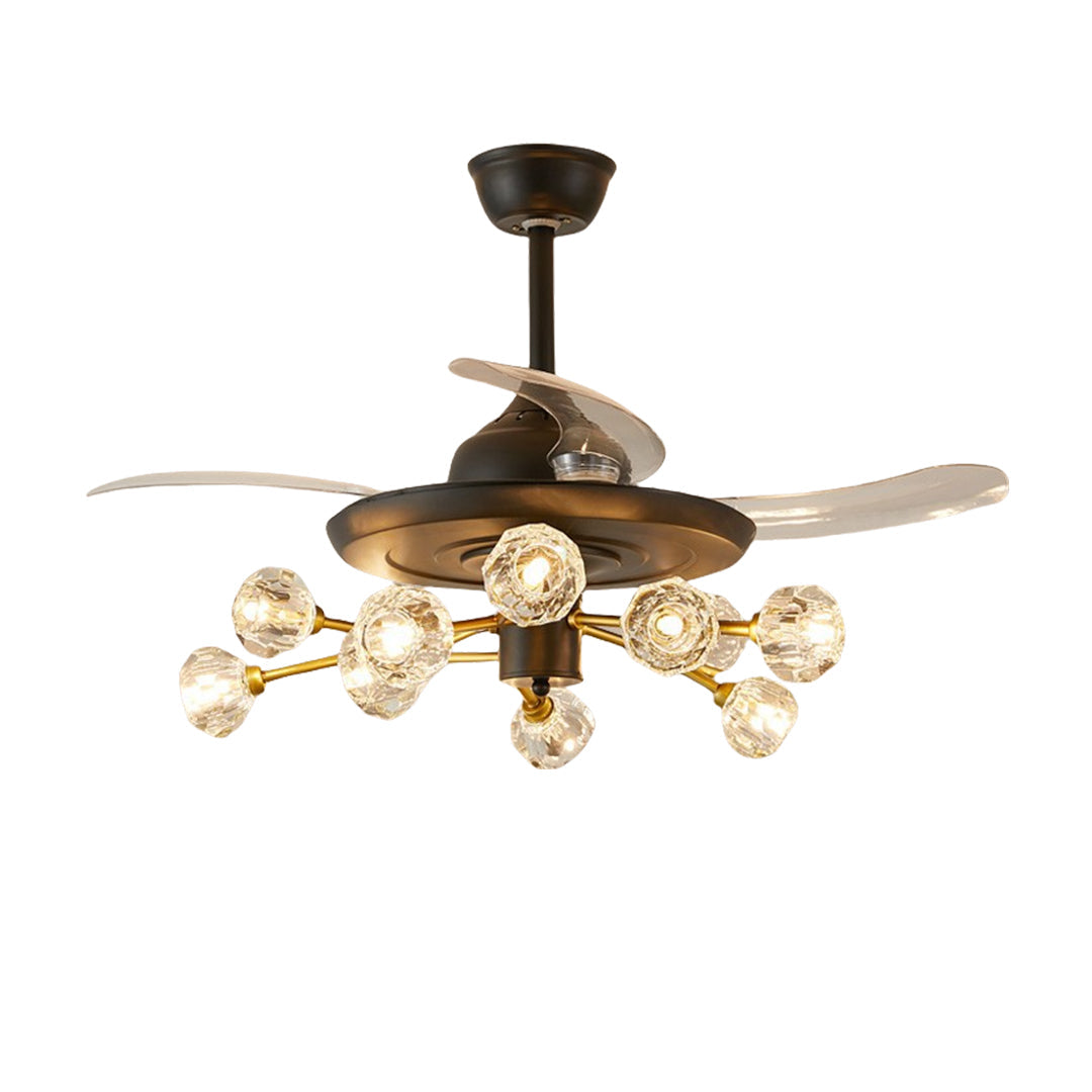 Ceiling Fan With Multiple Lights Nordic Crystal Invisible Ceiling Fan