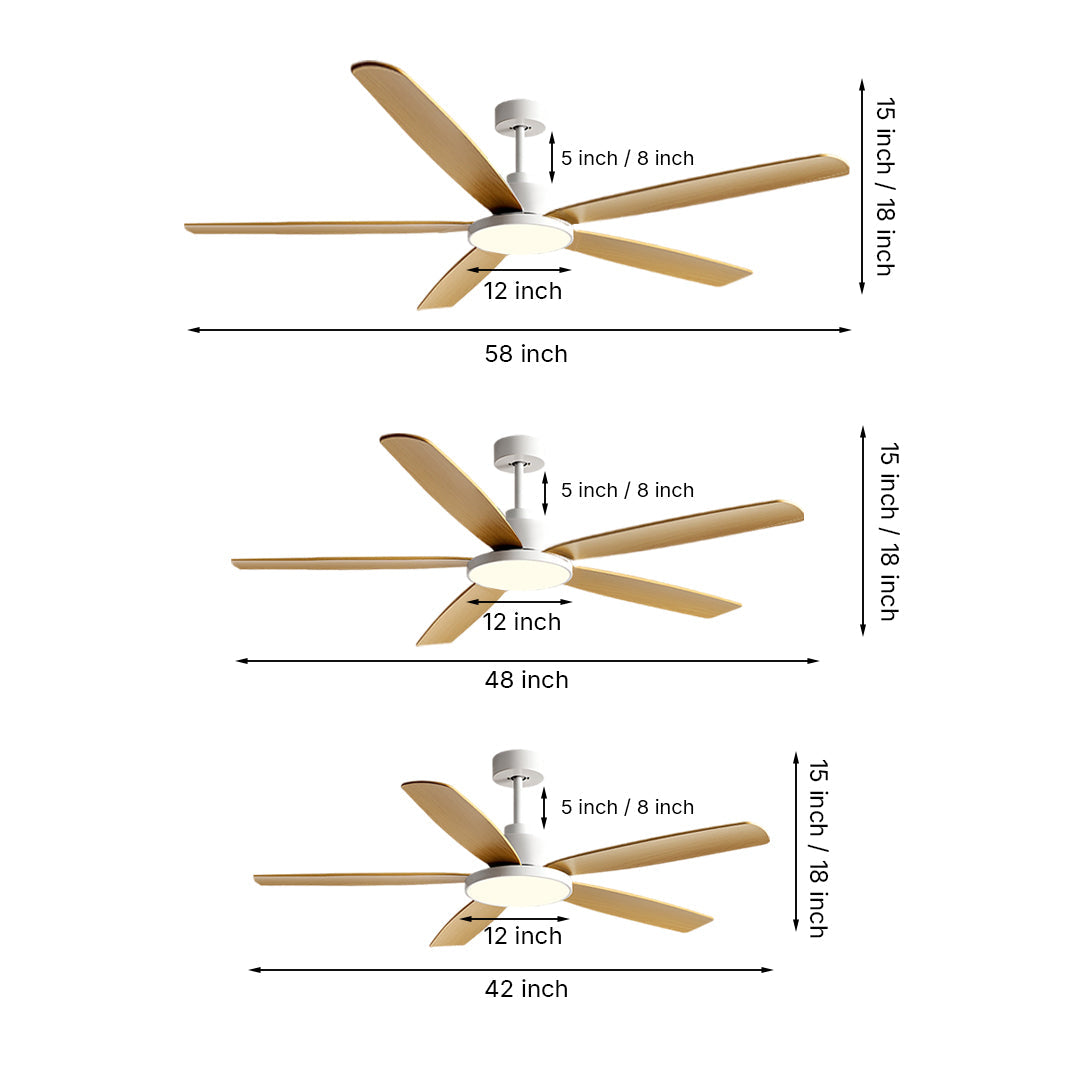 Ceiling Fans with 5 Lights Nordic Style Chandelier Look Fan Lamp
