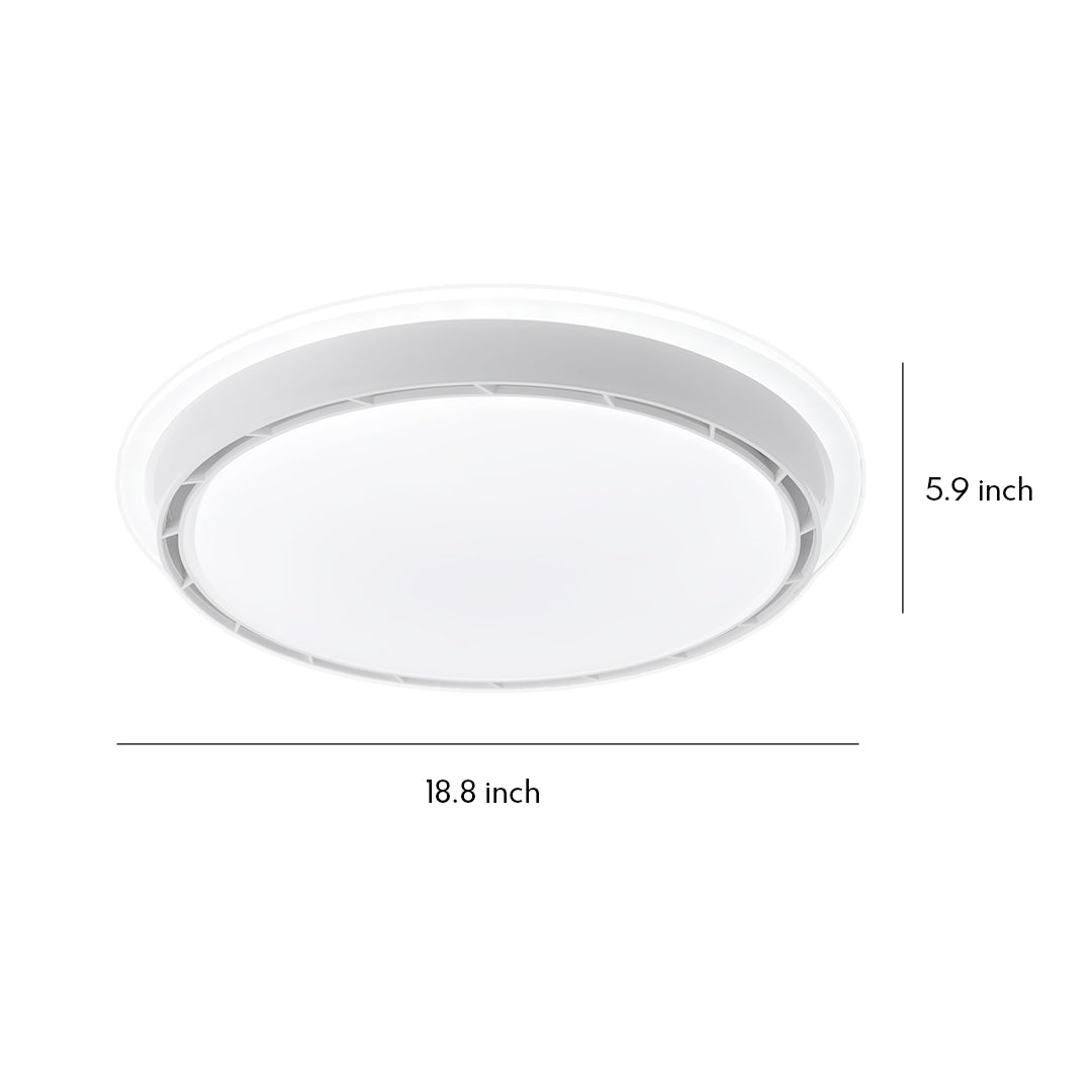 Ceiling Light with Hidden Fan French Retro Hardware Dimmable Fan Lamp