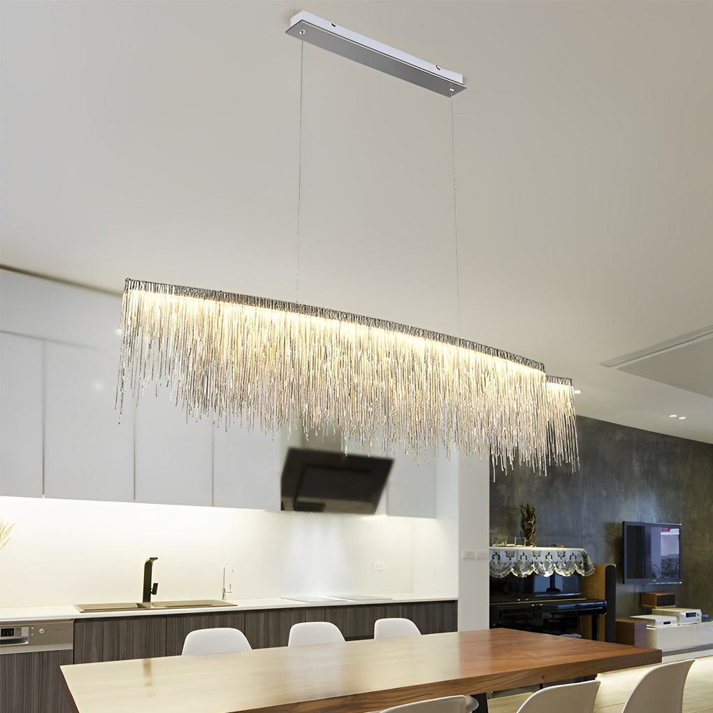 Chain Tassel Chandelier Aluminum Alloy LED Ceiling Light