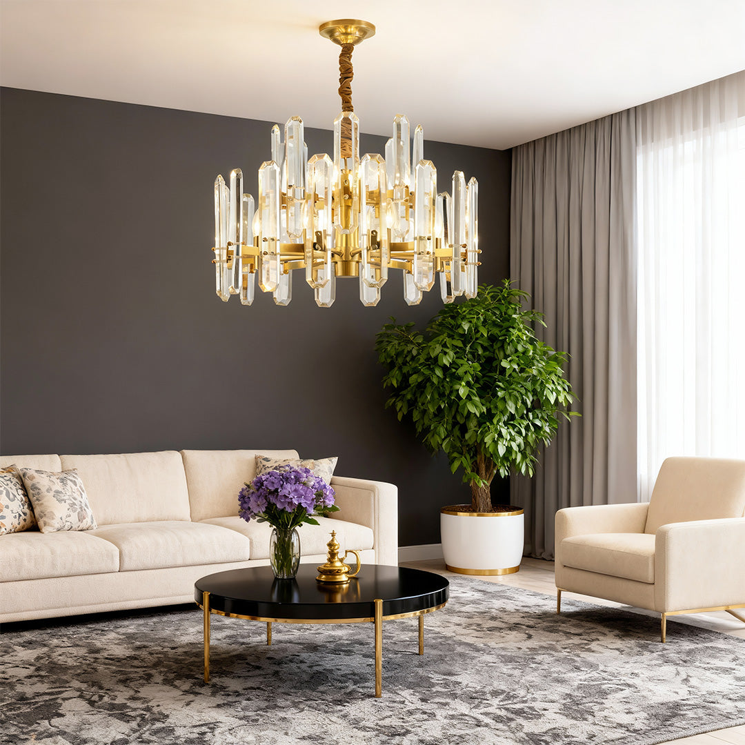 Chandelier Brass Modern Luxury Modern Glass Ceiling Light